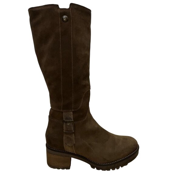 Bos & Co Women’s Rusty Brown Suede Waterproof Major Block Heel Boots Size 42 - Picture 1 of 11